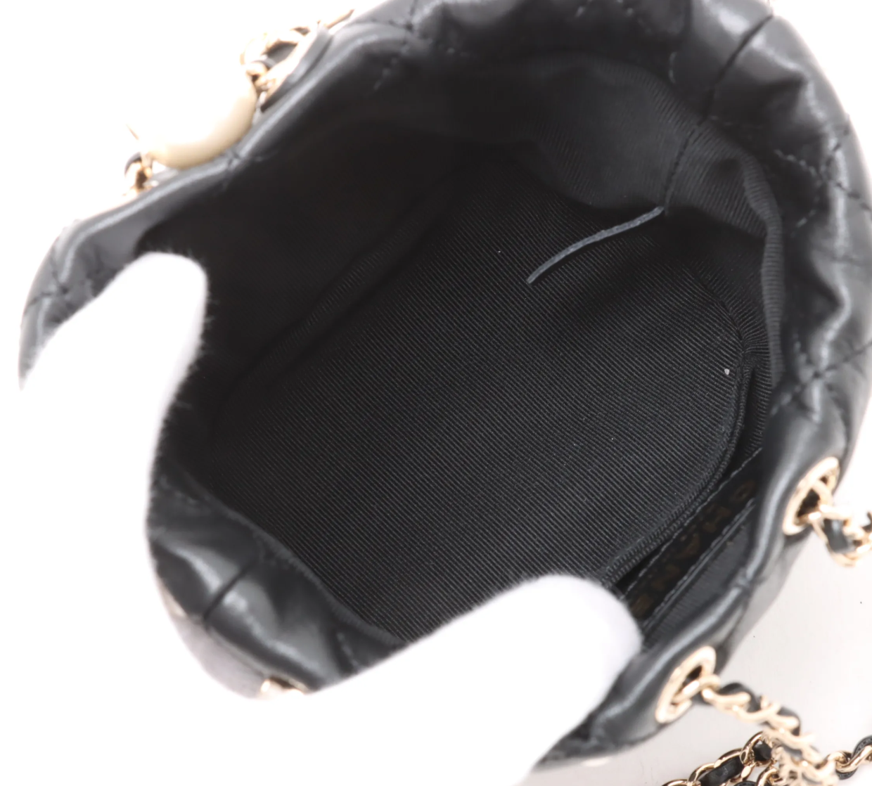 Chanel mini pearl Bucket Bag